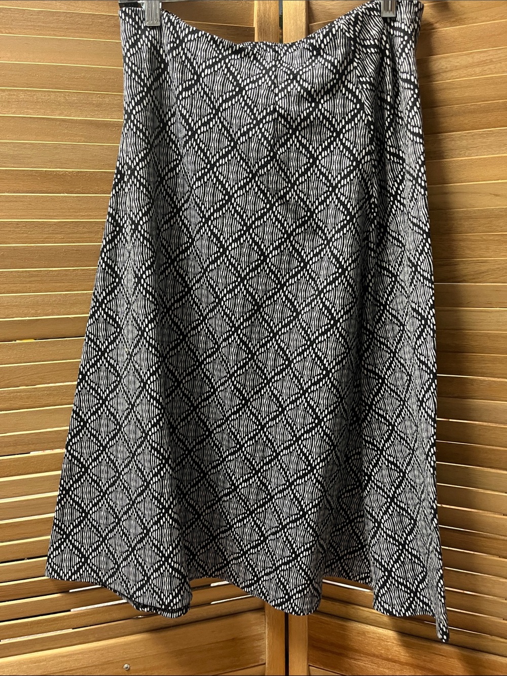 Classic Black & White Patterned A-Line Women’s Skirt